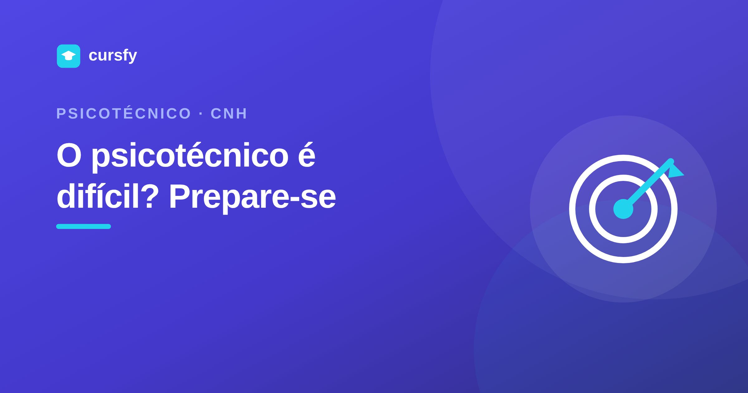 Ilustração sobre a dificuldade do exame psicotécnico e como se preparar, da Cursfy