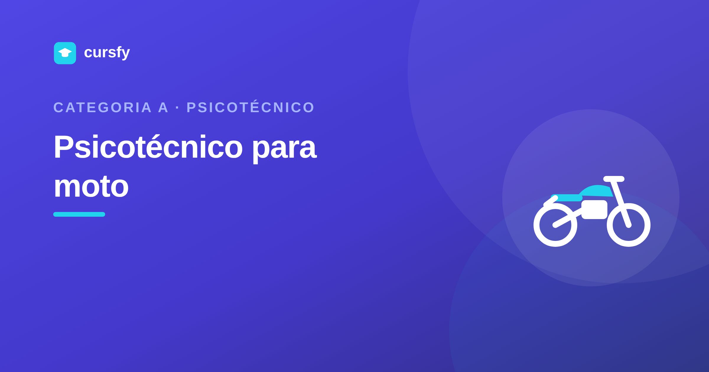 Ilustração do artigo Psicotécnico para moto na categoria A, da Cursfy