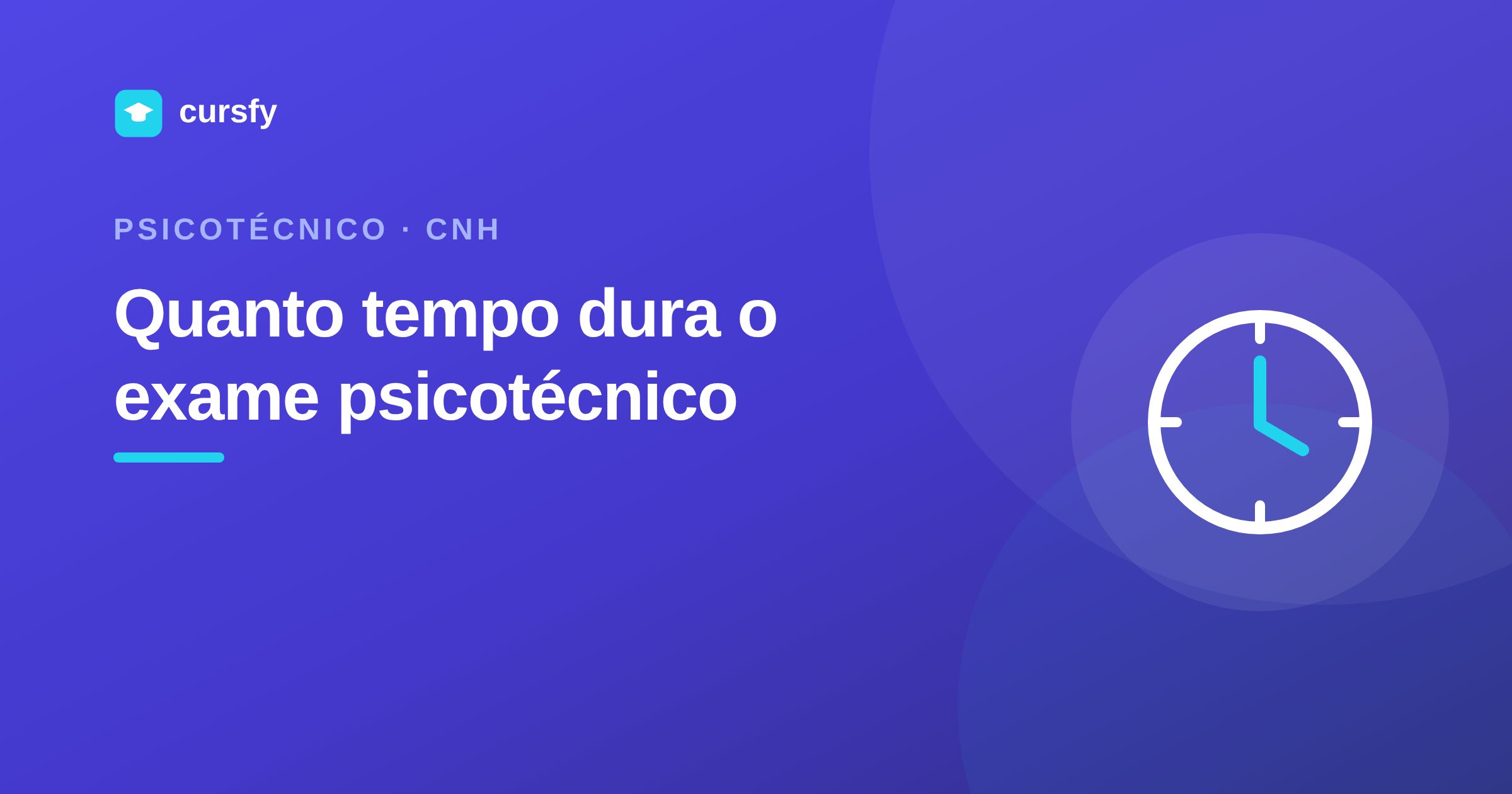 Ilustração do artigo Quanto tempo dura o exame psicotécnico, da Cursfy