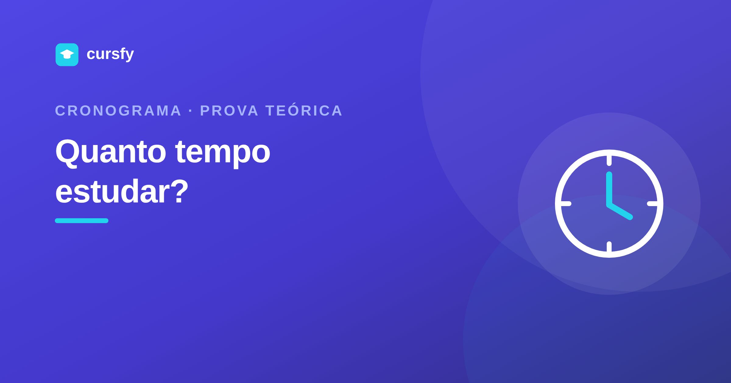 Ilustração do artigo Quanto tempo estudar para a prova teórica, da Cursfy