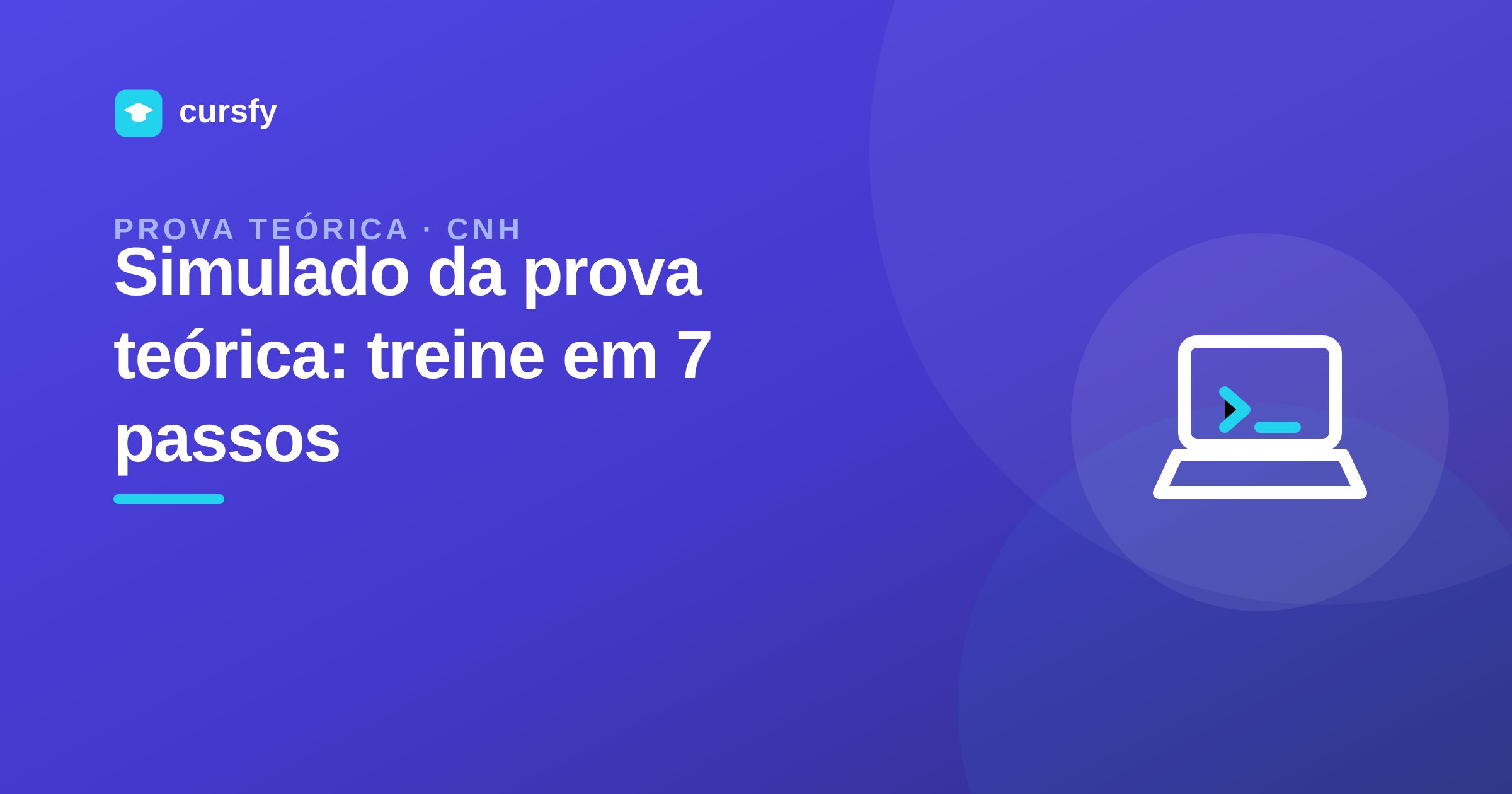 Ilustração do artigo Simulado da prova teórica do Detran 2026, da Cursfy