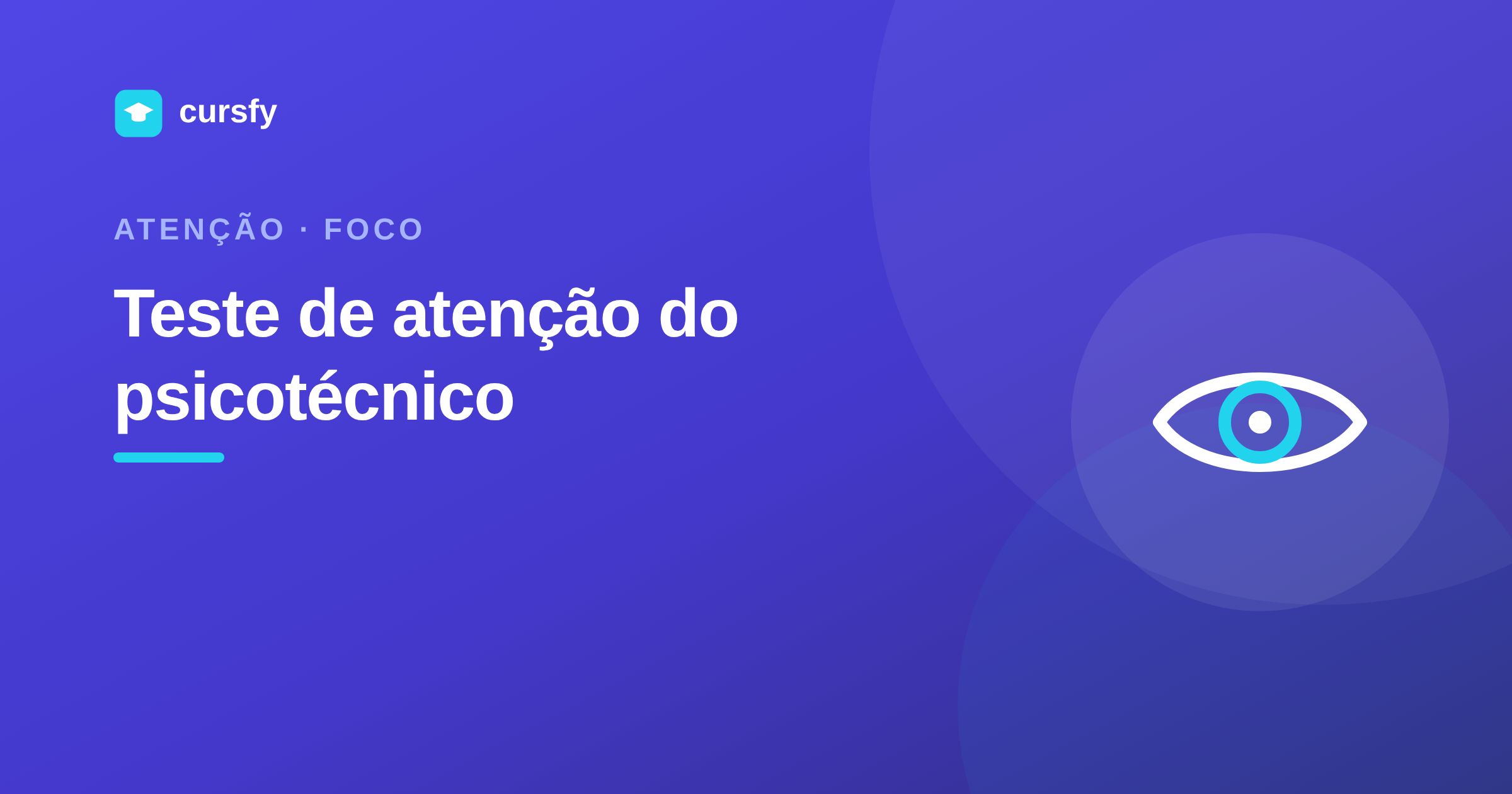 Ilustração do artigo Teste de atenção do psicotécnico, da Cursfy