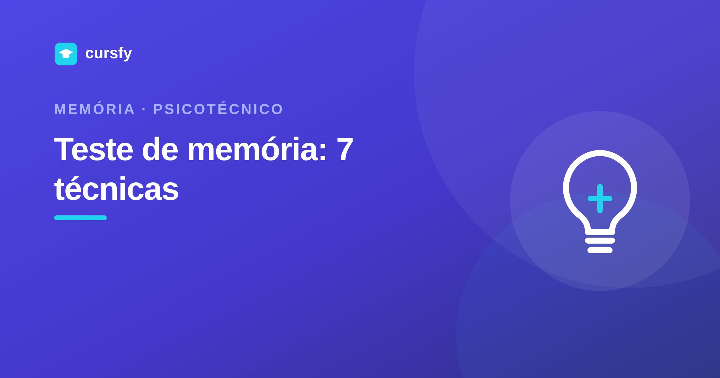 Ilustração do artigo Teste de memória no psicotécnico, da Cursfy